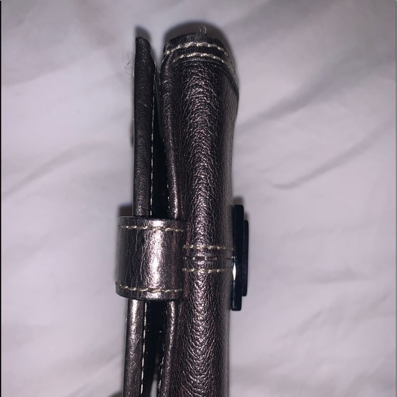 Burberry Silver Leather Wallet NWOT Mint - Picture 9 of 13